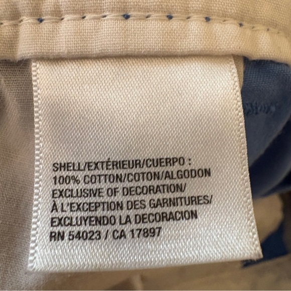 Women's Old Navy Palm Tree Embordered Blue Shorts Size 12 - Picture 4 of 4